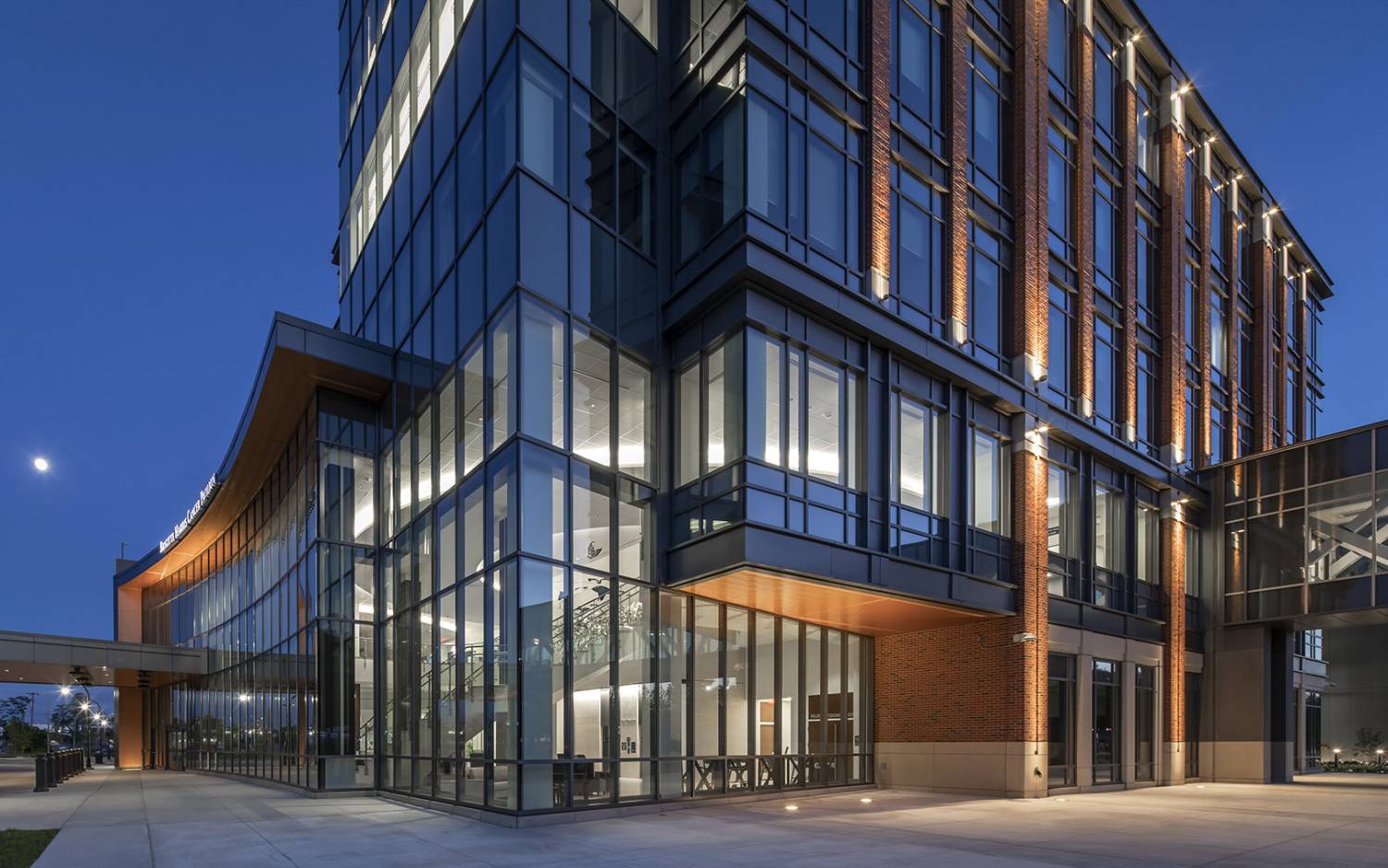 Henry Ford Cancer Center at Night