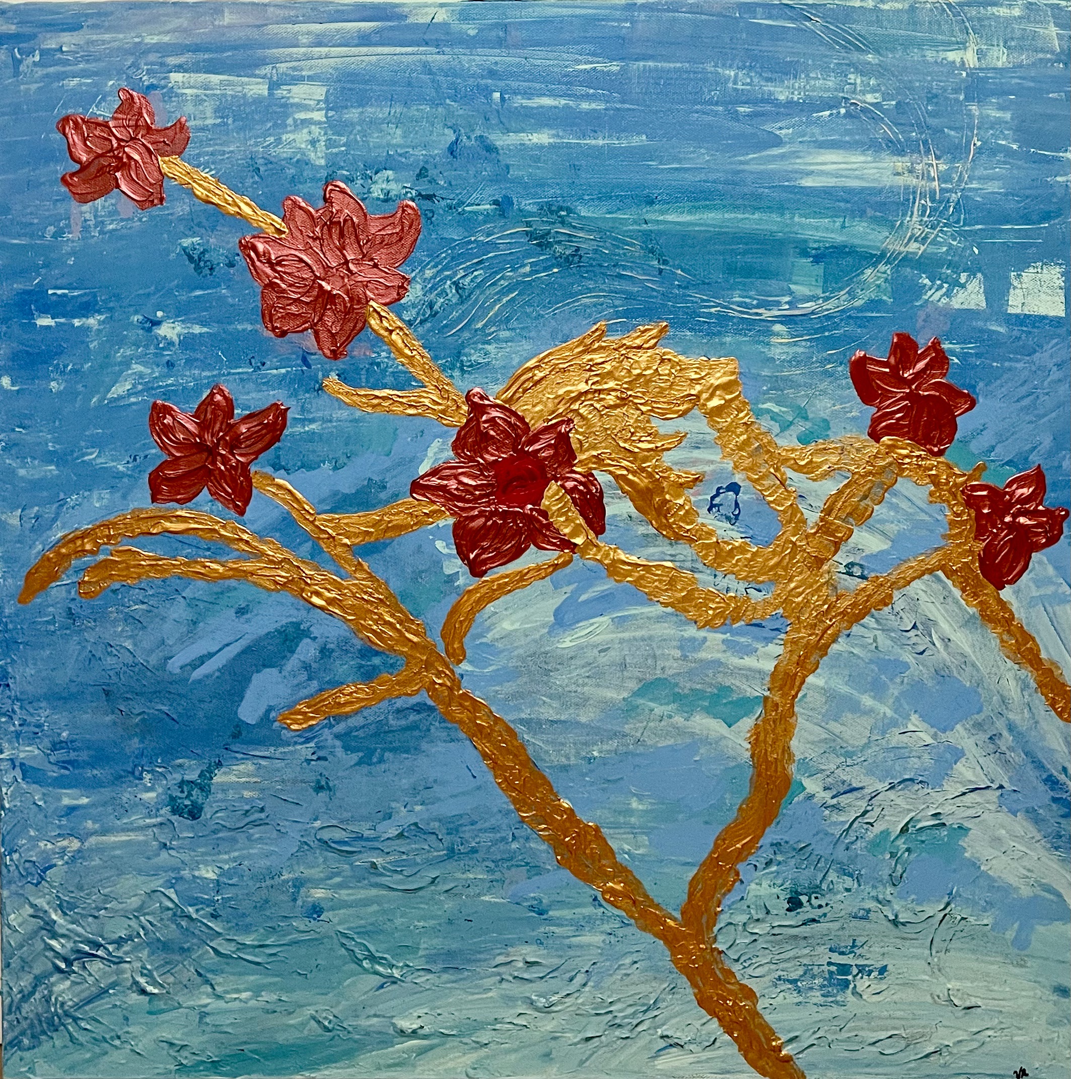 “She Blooms in Gold”